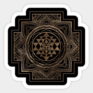 Sri Yantra  / Sri Chakra Lotus Framed Sticker